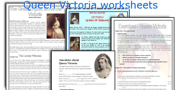 Queen Victoria worksheets