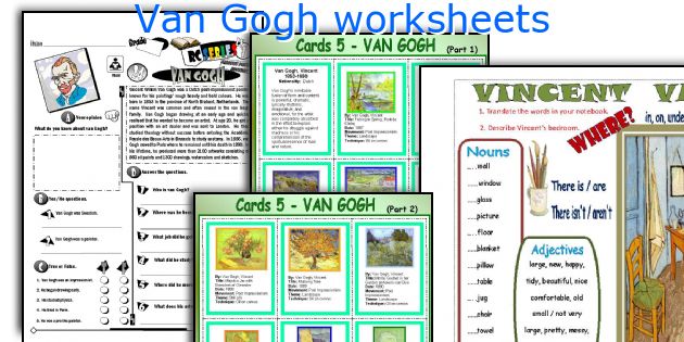 Van Gogh worksheets