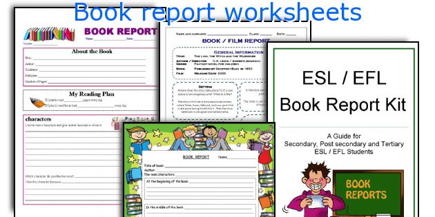 Book report worksheets