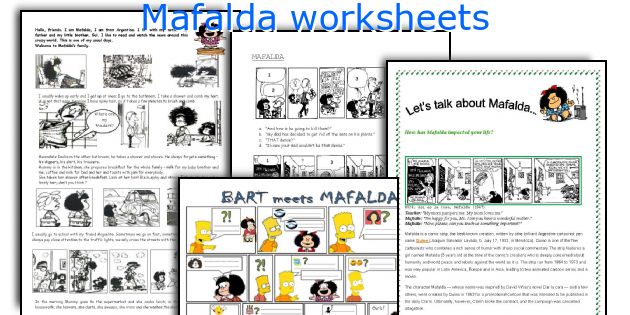 Mafalda worksheets