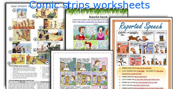 Comic strips worksheets