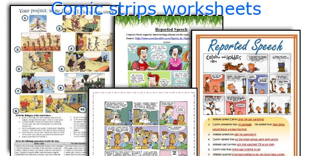 Comic strip, comprehension questions…: English ESL worksheets pdf