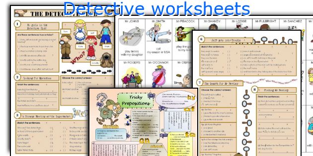 Detective worksheets