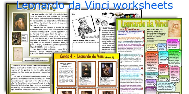 Leonardo da Vinci worksheets