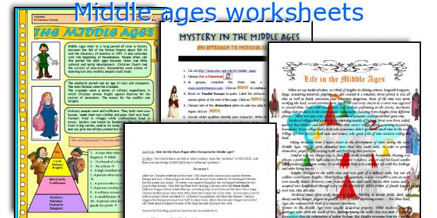 Middle ages worksheets