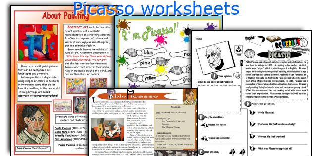 Picasso worksheets