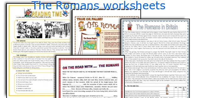 The Romans worksheets