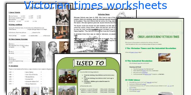 Victorian times worksheets