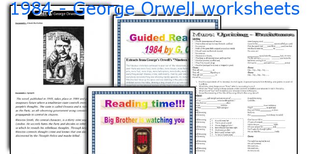 1984 - George Orwell worksheets