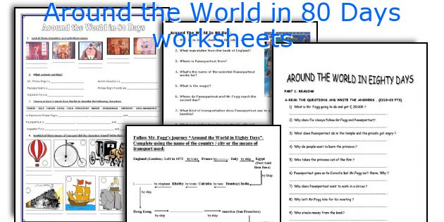 Around the World in 80 Days worksheets