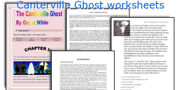 Canterville Ghost worksheets