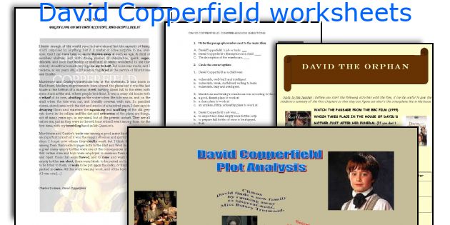 David Copperfield worksheets