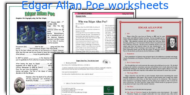 Edgar Allan Poe worksheets