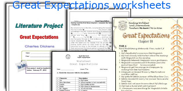 Great Expectations worksheets