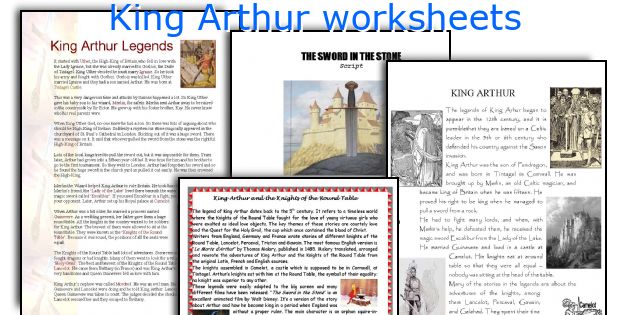 King Arthur worksheets