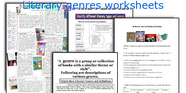 Literary genres worksheets