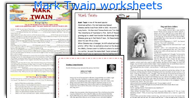 Mark Twain worksheets