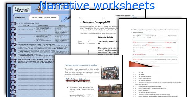 Narrative worksheets