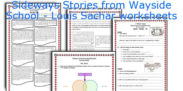 Sideways Stories from Wayside School - Louis Sachar worksheets