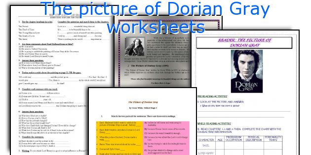 The picture of Dorian Gray worksheets