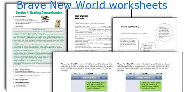 Brave New World worksheets