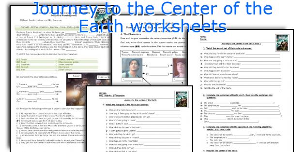 Journey to the Center of the Earth worksheets