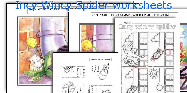 Incy Wincy Spider worksheets