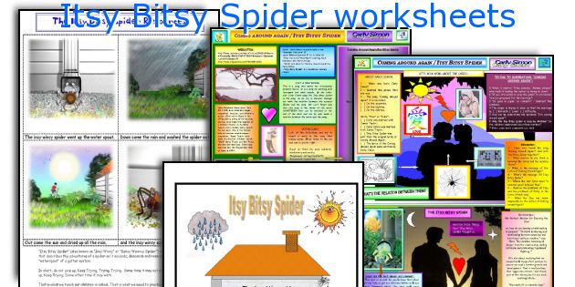 Itsy Bitsy Spider worksheets