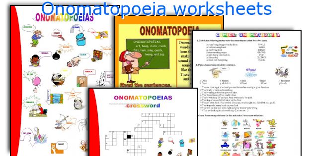 Onomatopoeia worksheets