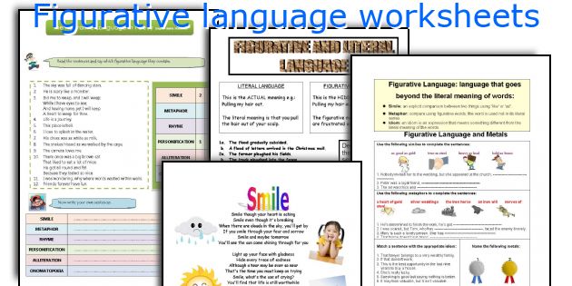 Figurative language worksheets
