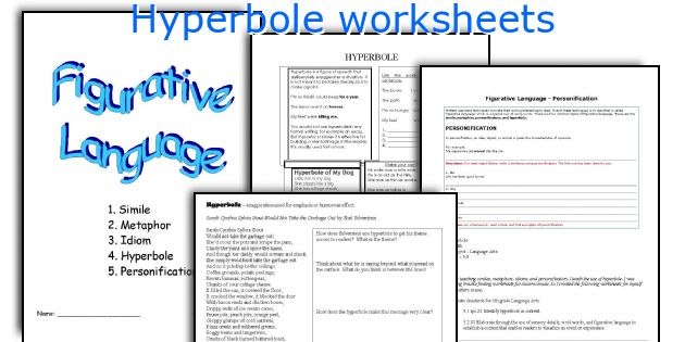 Hyperbole worksheets