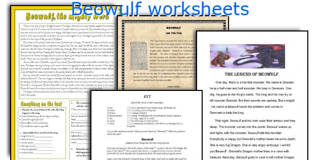 Beowulf worksheets