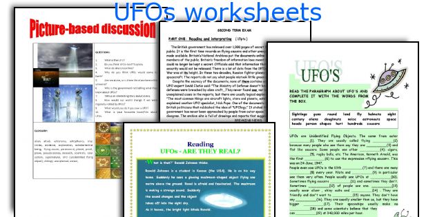 UFOs worksheets