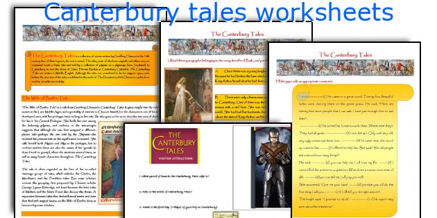 Canterbury tales worksheets