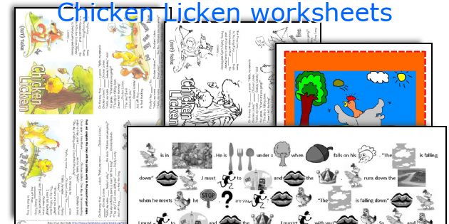 Chicken Licken worksheets