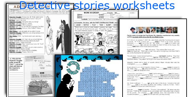 Detective stories worksheets