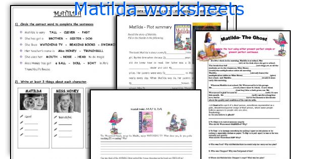 Matilda worksheets