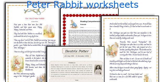Peter Rabbit worksheets