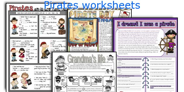 Pirates worksheets