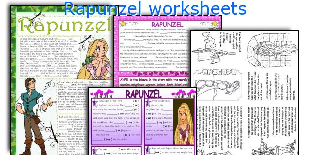 Rapunzel worksheets