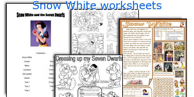 Snow White worksheets
