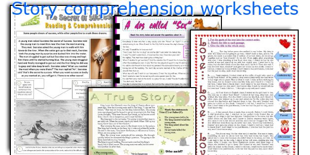 Story comprehension worksheets