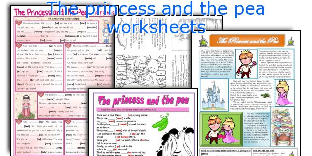 The princess and the pea worksheets