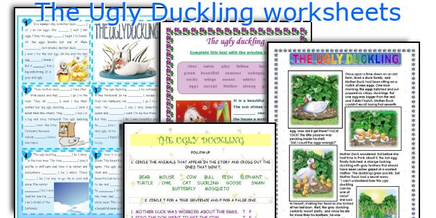 The Ugly Duckling worksheets