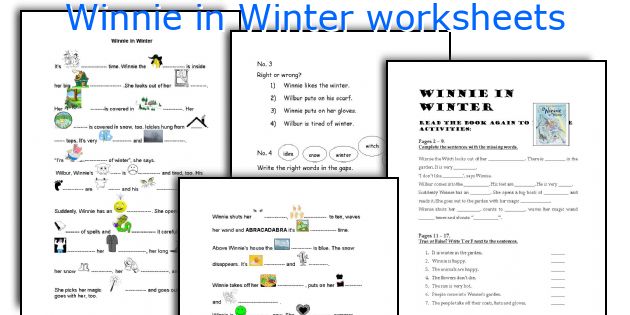 Winnie in Winter worksheets