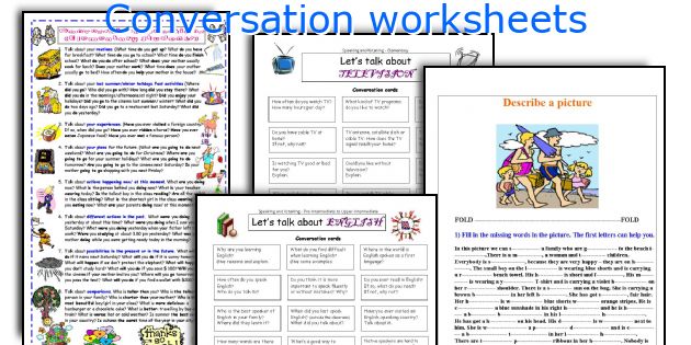 Taboo Conversations Worksheets Pdf