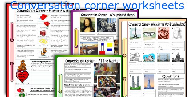 Conversation corner worksheets