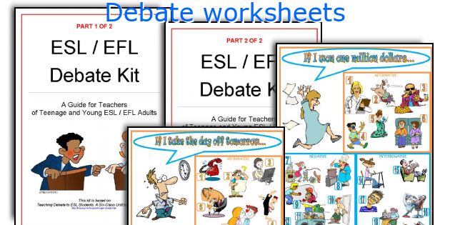 Debate worksheets