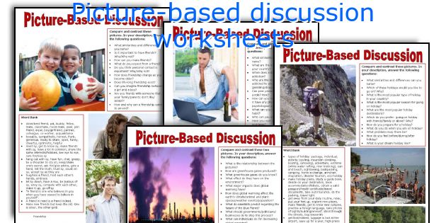 Picture-based discussion worksheets