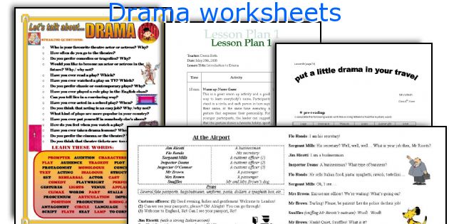 Drama worksheets